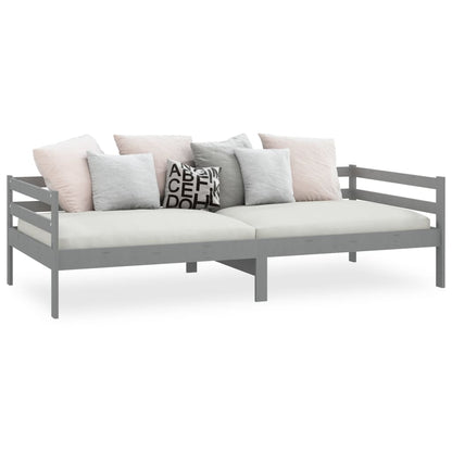 Slaapbank Massief Grenenhout 90X200 Cm Grijs