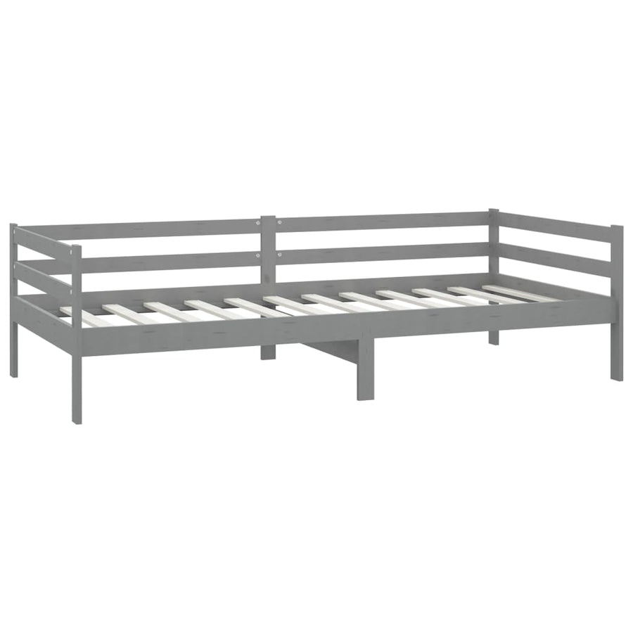 Slaapbank Massief Grenenhout 90X200 Cm Grijs
