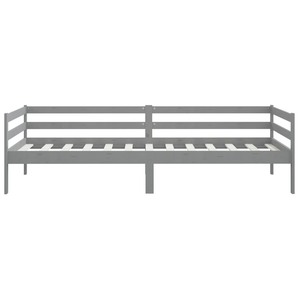 Slaapbank Massief Grenenhout 90X200 Cm Grijs