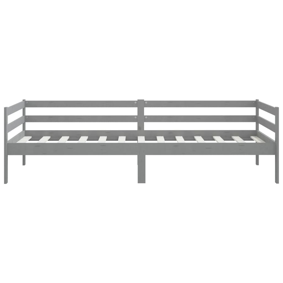 Slaapbank Massief Grenenhout 90X200 Cm Grijs