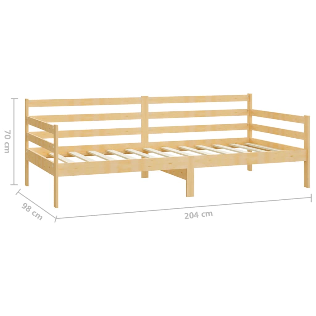 Slaapbank Massief Grenenhout 90X200 Cm Naturel
