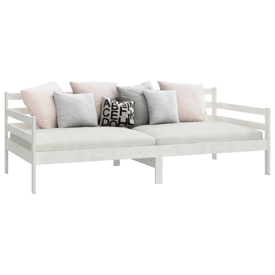 Slaapbank Massief Grenenhout 90X200 Cm Wit
