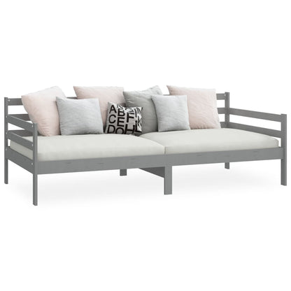 Slaapbank Massief Grenenhout 90X200 Cm Grijs