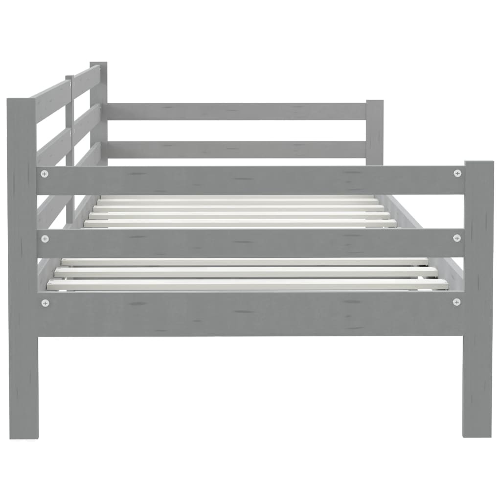 Slaapbank Massief Grenenhout 90X200 Cm Grijs