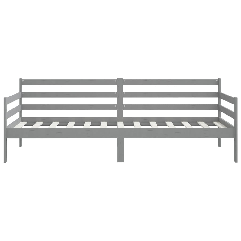 Slaapbank Massief Grenenhout 90X200 Cm Grijs