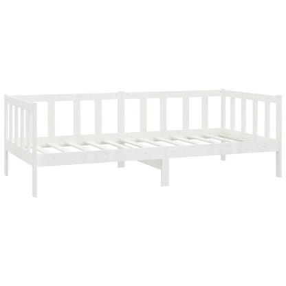 Bedbank Massief Grenenhout 90X200 Cm Wit