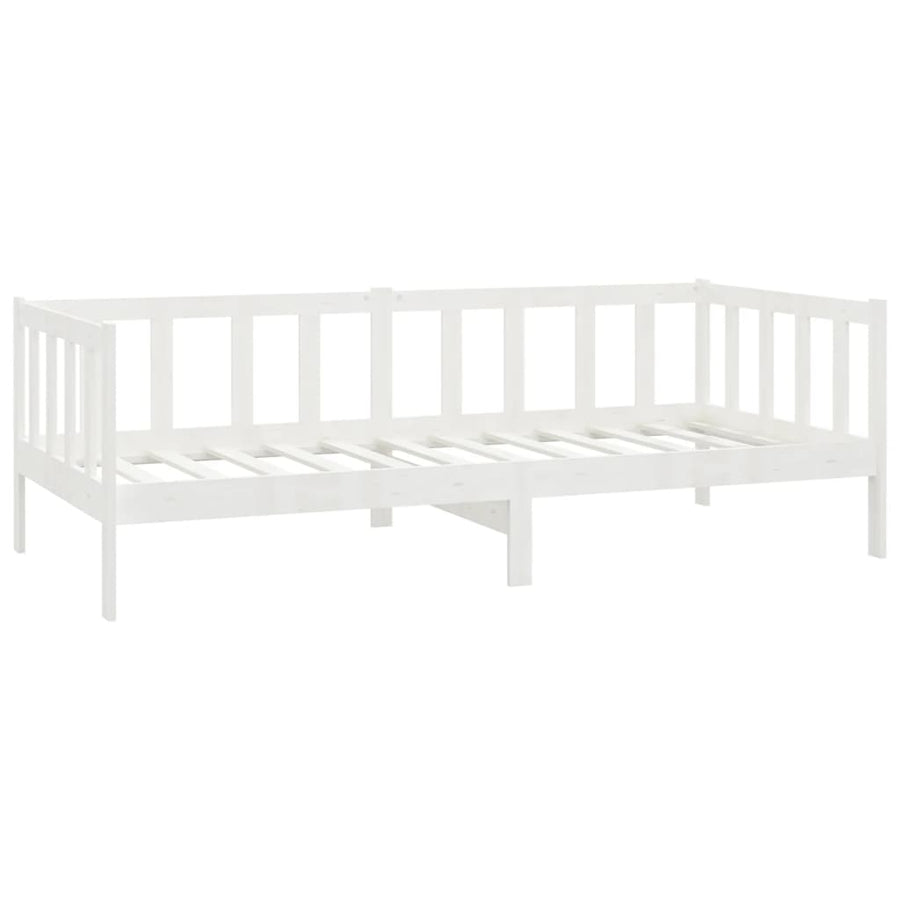 Bedbank Massief Grenenhout 90X200 Cm Wit