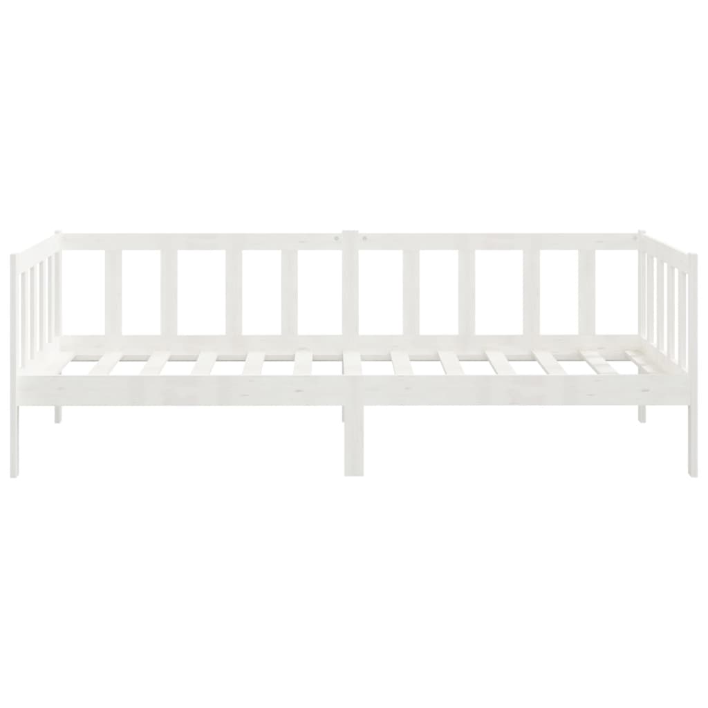 Bedbank Massief Grenenhout 90X200 Cm Wit