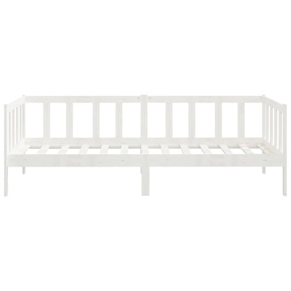Bedbank Massief Grenenhout 90X200 Cm Wit