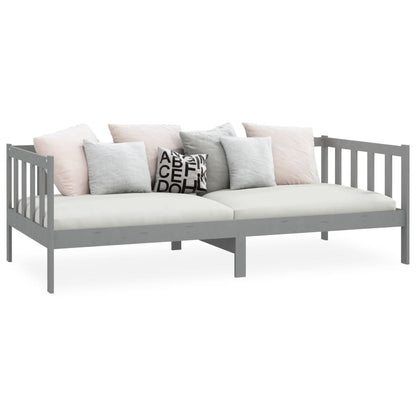 Bedbank Massief Grenenhout 90X200 Cm Grijs