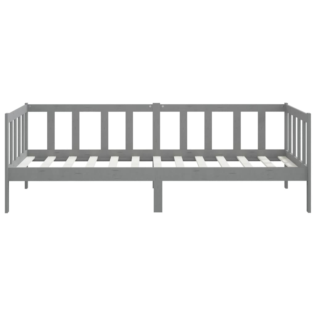 Bedbank Massief Grenenhout 90X200 Cm Grijs