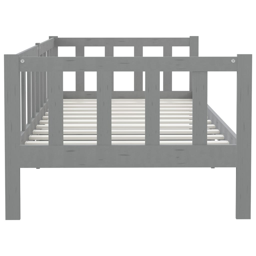 Bedbank Massief Grenenhout 90X200 Cm Grijs