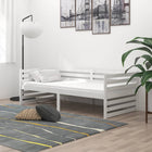 Bedbank massief grenenhout 90x200 cm wit