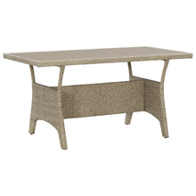 Tuintafel Poly Rattan Grijs