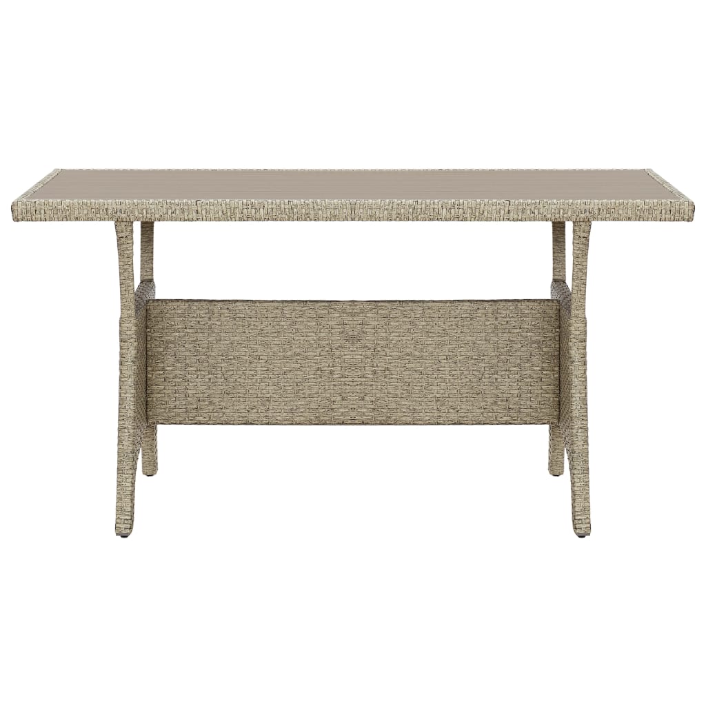 Tuintafel Poly Rattan Grijs