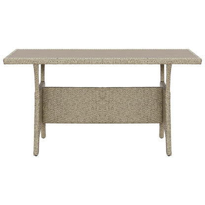 Tuintafel Poly Rattan Grijs