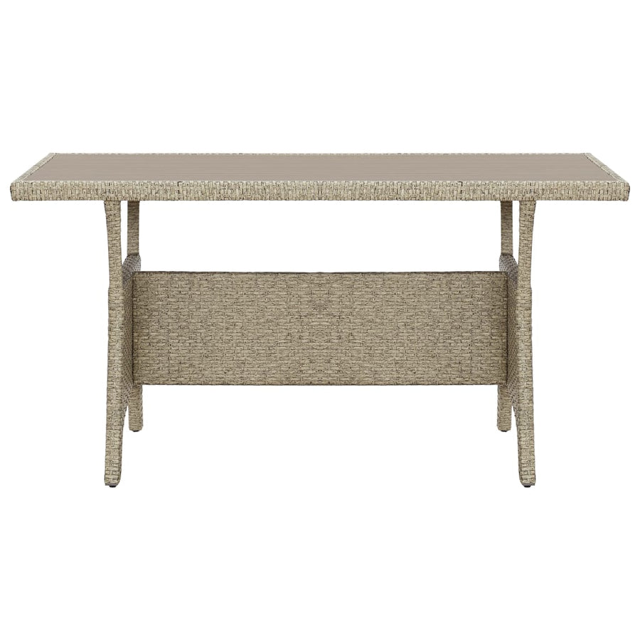 Tuintafel Poly Rattan Grijs
