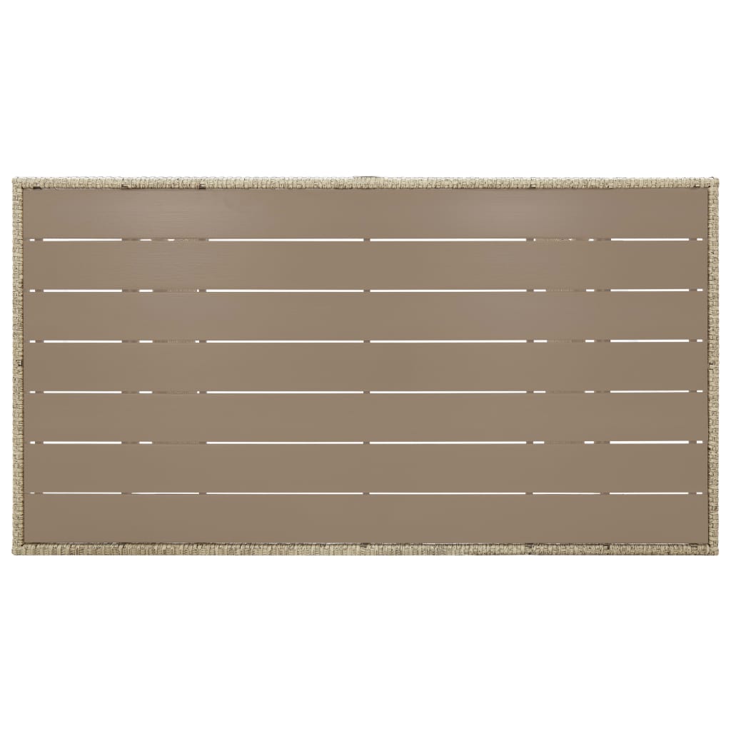 Tuintafel Poly Rattan Grijs
