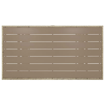Tuintafel Poly Rattan Grijs