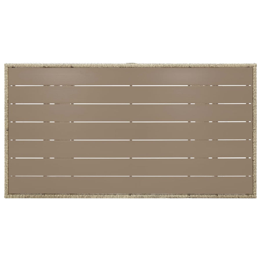 Tuintafel Poly Rattan Grijs