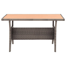 Tuintafel 120X70X66 Cm Poly Rattan Grijs