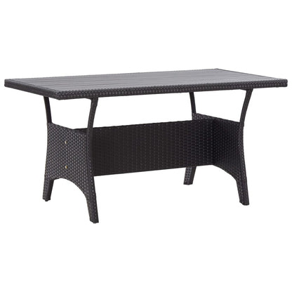Tuintafel 120X70X66 Cm Poly Rattan Grijs