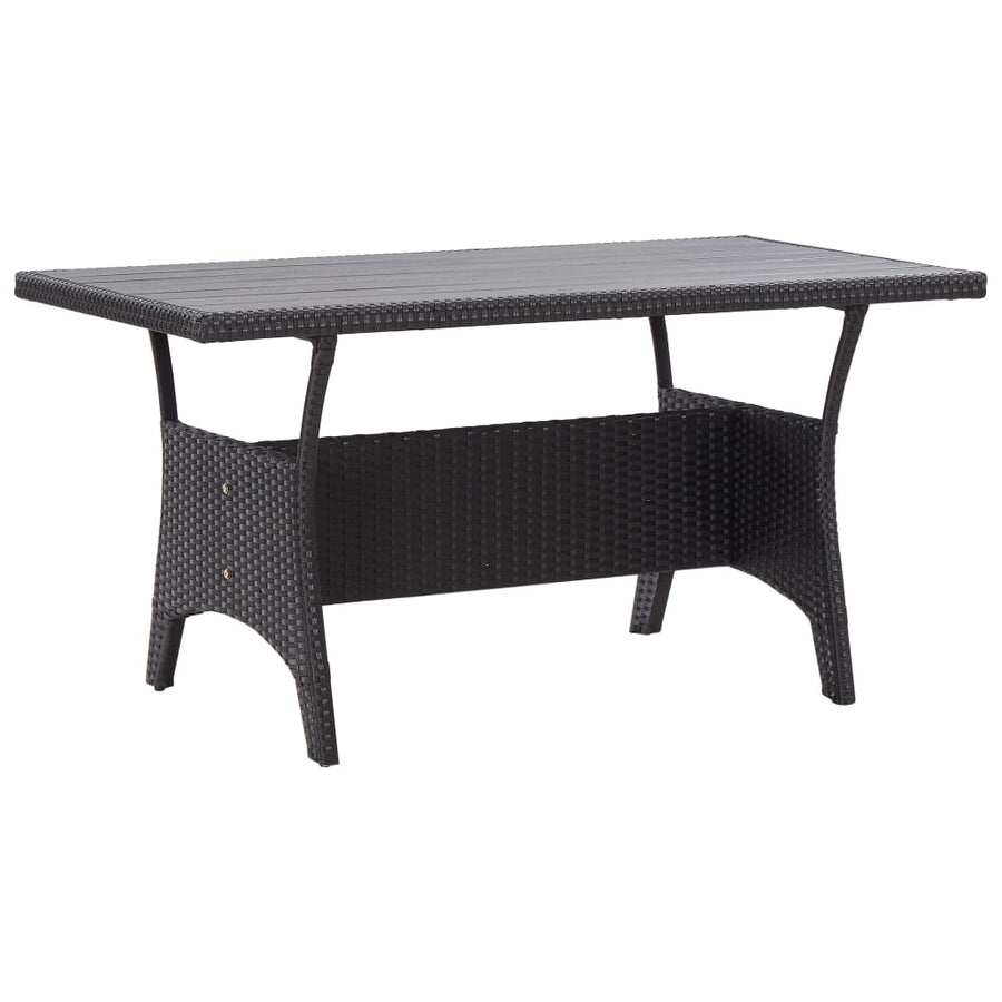 Tuintafel 120X70X66 Cm Poly Rattan Grijs