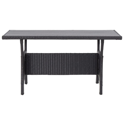 Tuintafel 120X70X66 Cm Poly Rattan Zwart