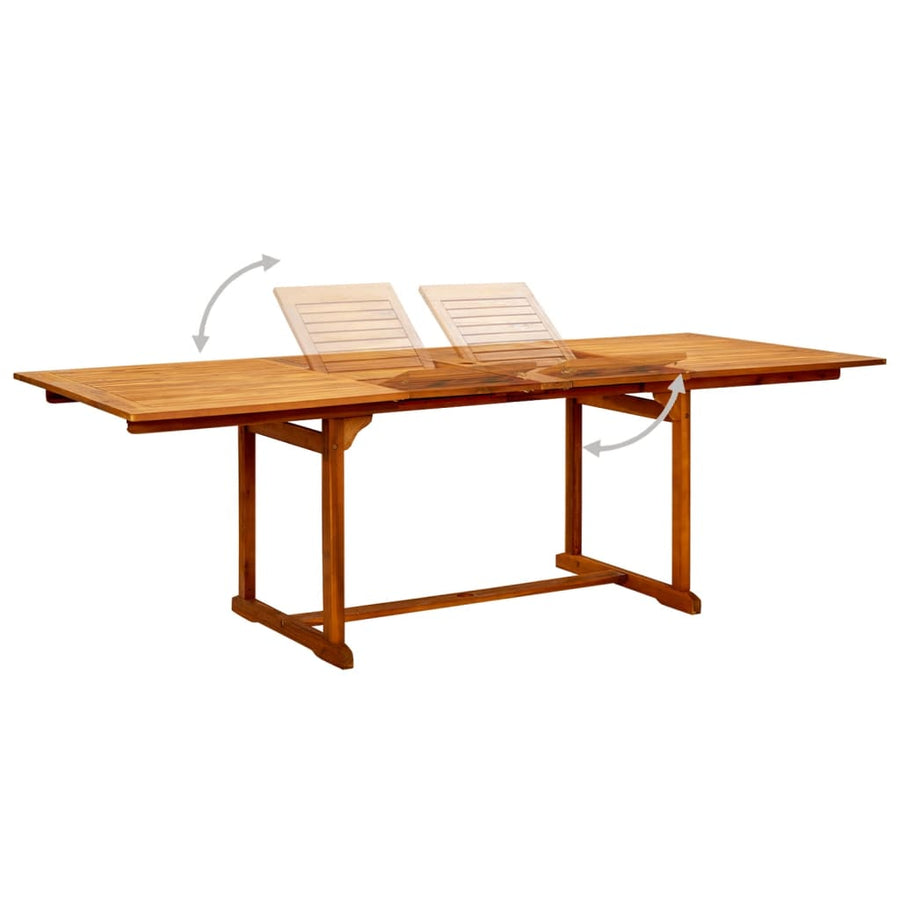 Tuintafel (160-240)X100X75 Cm Massief Acaciahout 240 x 100 x 75 cm