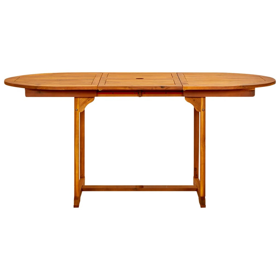 Tuintafel (20-70)X80X75 Cm Massief Acaciahout 170 x 80 x 75 cm ovaal