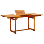 Tuintafel uitschuifbaar 120-170x80x75 cm massief acaciahout