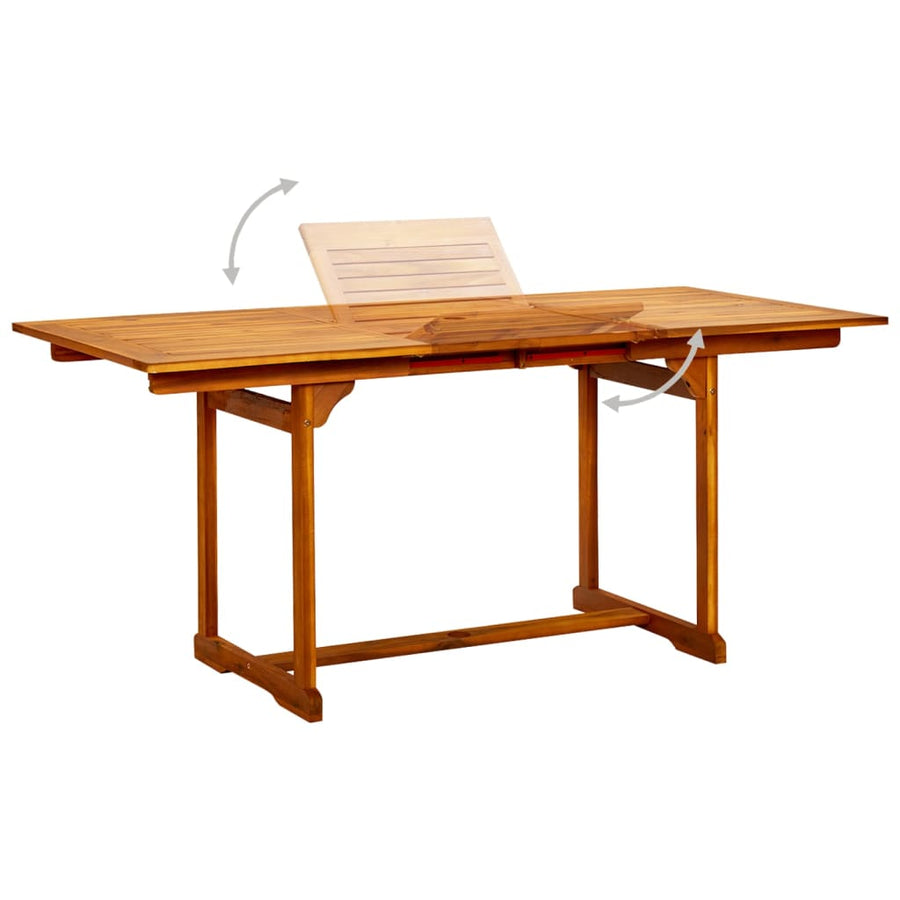 Tuintafel (20-70)X80X75 Cm Massief Acaciahout 170 x 80 x 75 cm Rechthoekig