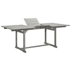 Tuintafel 150-200x100x75 cm massief acaciahout grijs uitschuifbaar