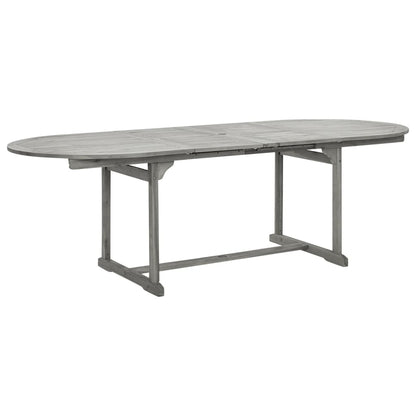 Tuintafel (60-240)X00X75 Cm Massief Acaciahout 240 x 100 x 75 cm ovaal