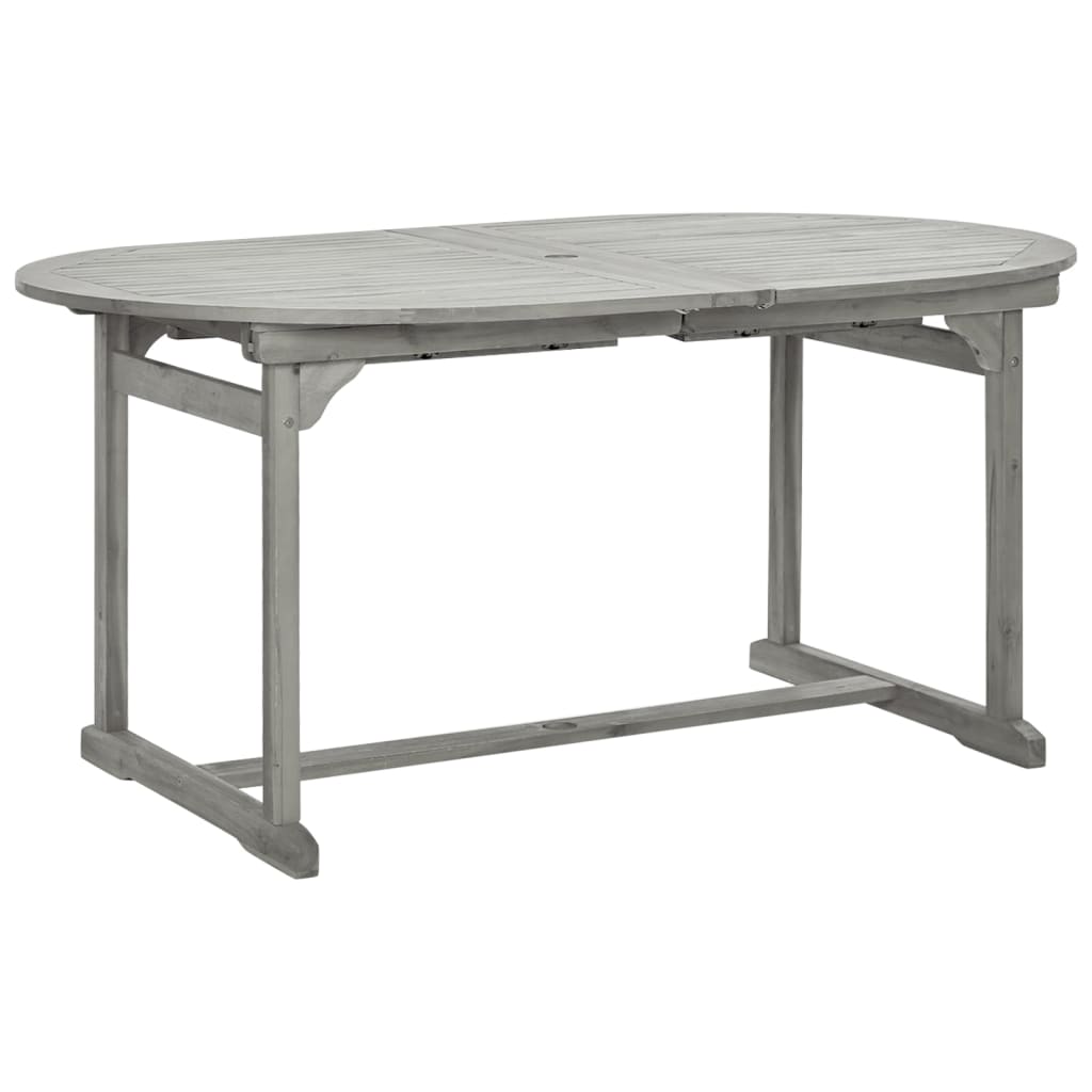 Tuintafel (60-240)X00X75 Cm Massief Acaciahout 240 x 100 x 75 cm ovaal
