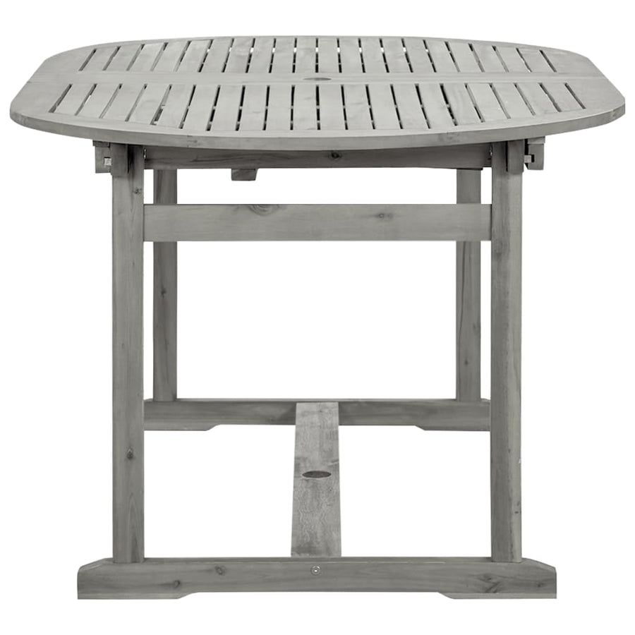 Tuintafel (60-240)X00X75 Cm Massief Acaciahout 240 x 100 x 75 cm ovaal