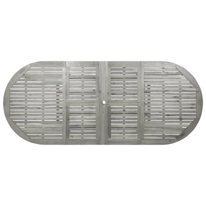 Tuintafel (60-240)X00X75 Cm Massief Acaciahout 240 x 100 x 75 cm ovaal