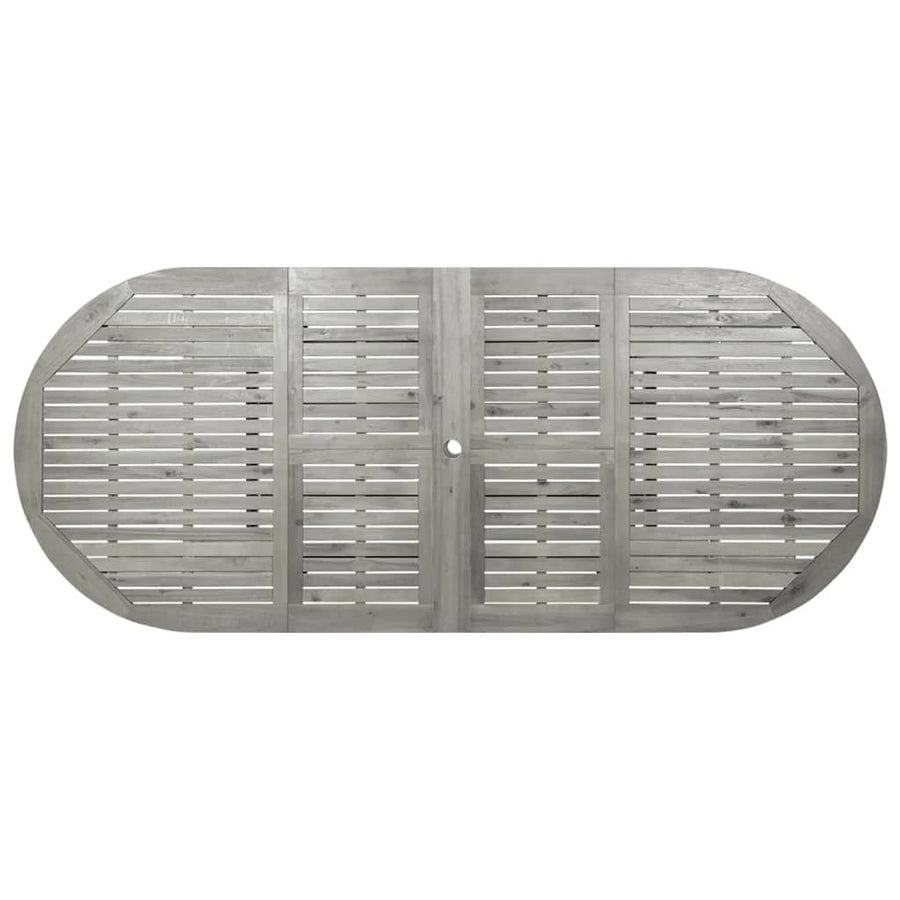 Tuintafel (60-240)X00X75 Cm Massief Acaciahout 240 x 100 x 75 cm ovaal