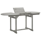 Tuintafel 120-170x80x75 cm massief acaciahout greywash