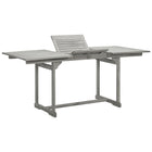 Tuintafel 120-170x80x75 cm massief acaciahout greywash