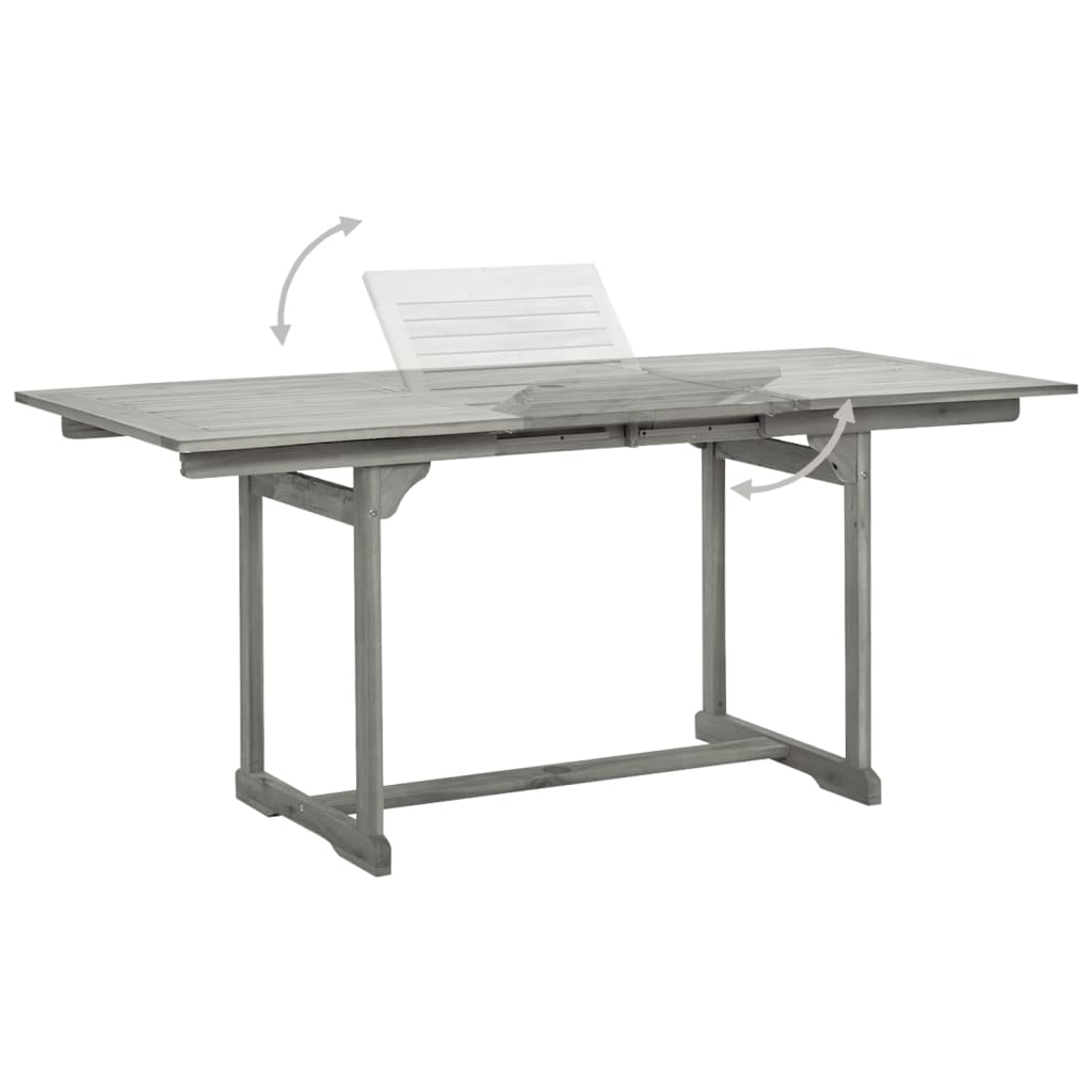 Tuintafel (20-70)X80X75 Cm Massief Acaciahout 170 x 80 x 75 cm Rechthoekig