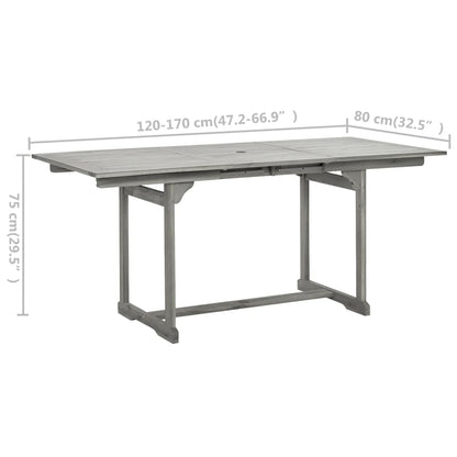 Tuintafel (20-70)X80X75 Cm Massief Acaciahout 170 x 80 x 75 cm Rechthoekig