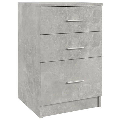 Nachtkastje 40X40X63 Cm Bewerkt Hout Betongrijs