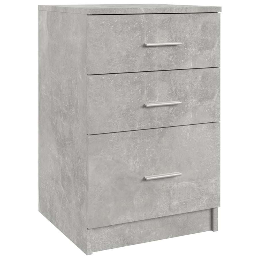 Nachtkastje 40X40X63 Cm Bewerkt Hout Betongrijs