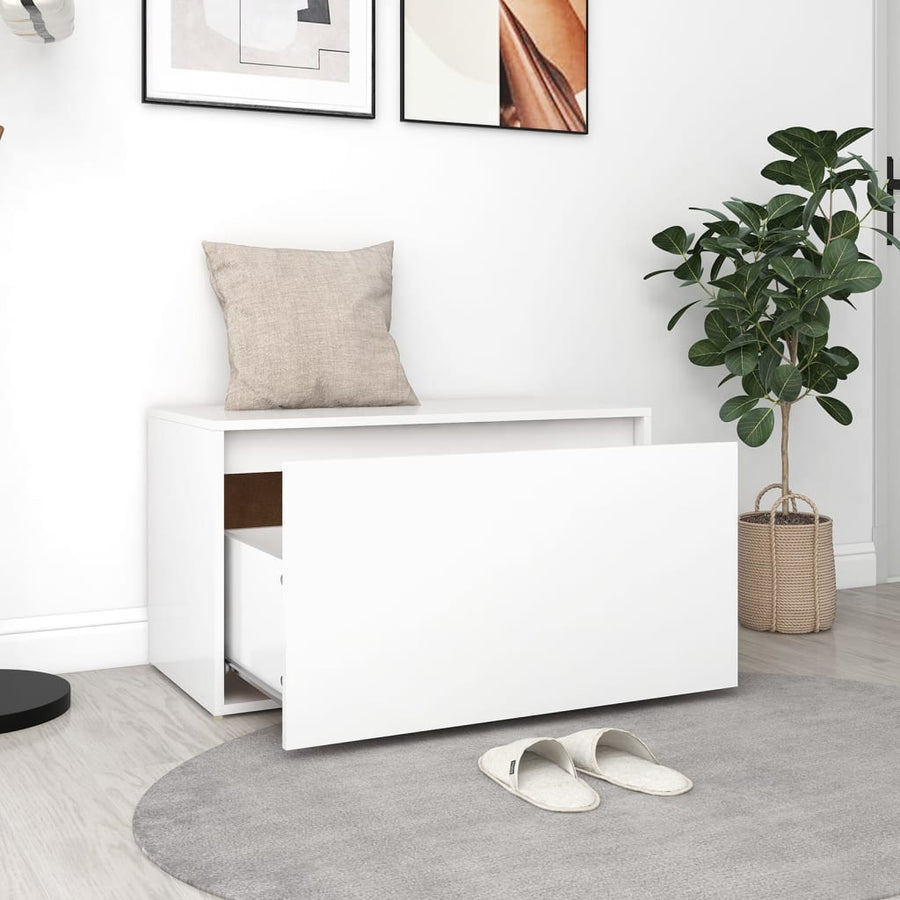 Halbank 80X40X45 Cm Spaanplaat Wit