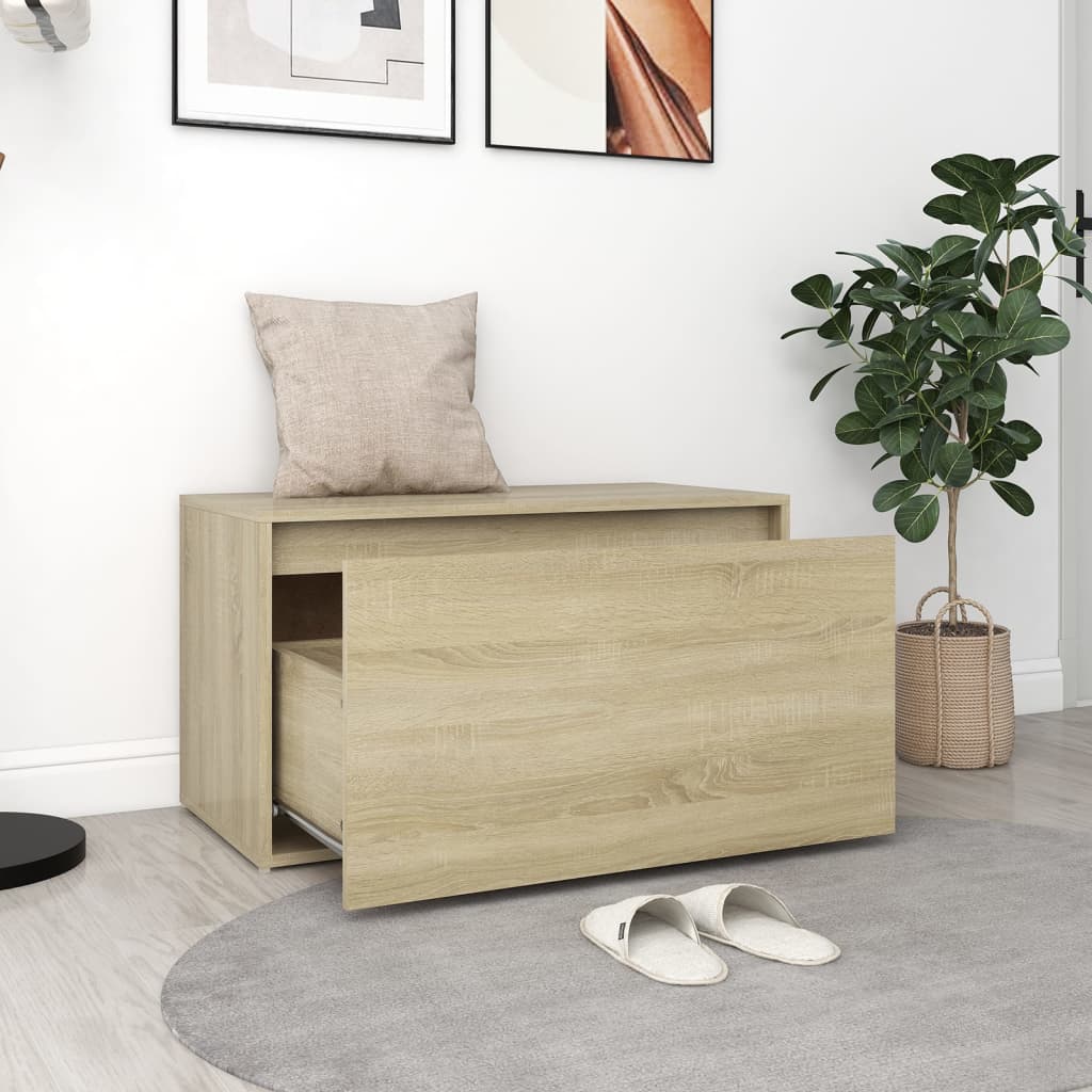 Halbank 80X40X45 Cm Spaanplaat Kleurig Sonoma eiken