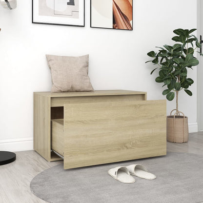 Halbank 80X40X45 Cm Spaanplaat Kleurig Sonoma eiken