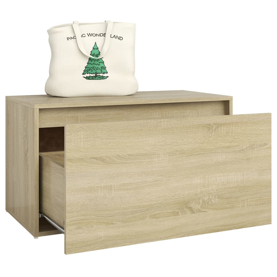 Halbank 80X40X45 Cm Spaanplaat Kleurig Sonoma eiken