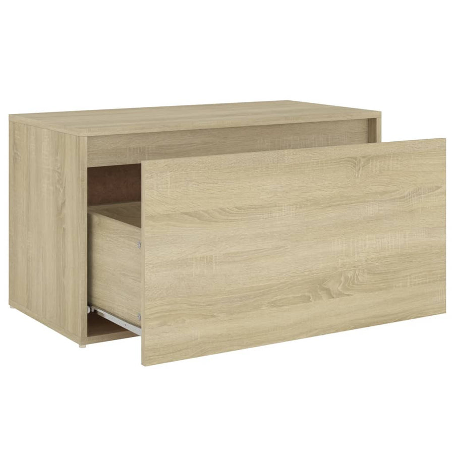 Halbank 80X40X45 Cm Spaanplaat Kleurig Sonoma eiken
