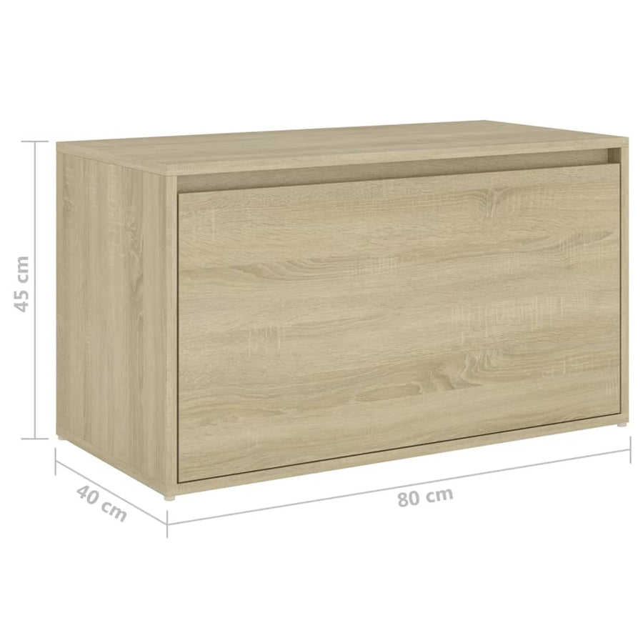 Halbank 80X40X45 Cm Spaanplaat Kleurig Sonoma eiken